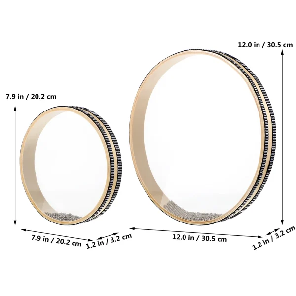 2 Pcs Ocean Drums Wave Sound Healing Instruments Round Drum Percussion Drums Musical Instruments For Adults Kids