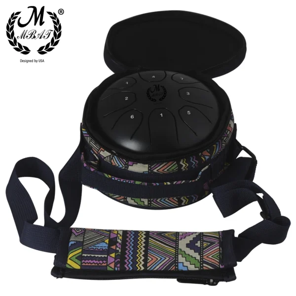 S6039ce4b12094f0d9b61665990484d10X.webp 5.5 Inch Steel Tongue Drum Ethereal Percussion for Yoga Meditation Handpan Tank Drum With Bag Musical Instrument Accessories