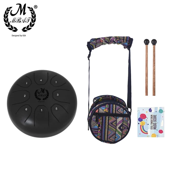 S63bd931e9ef74ed6983d6ff40e187fadl.webp 5.5 Inch Steel Tongue Drum Ethereal Percussion for Yoga Meditation Handpan Tank Drum With Bag Musical Instrument Accessories