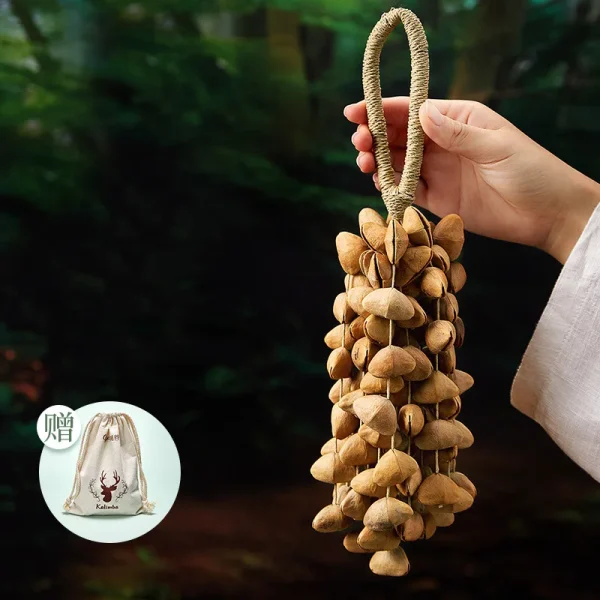 Handbells Handmade Nuts Shell Bracelet Handbell Hand Bell Sound Healing Yoga Instruments Fruit Hand Wind Chime ﻿