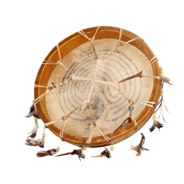 Se92825da8fd24c8cbe846dd9b5cd0b97S.webp Terre Goat Skin Shaman Drum Indian Drums Sound Therapy Tambourine Meditation Professional Performance Percussion Instruments