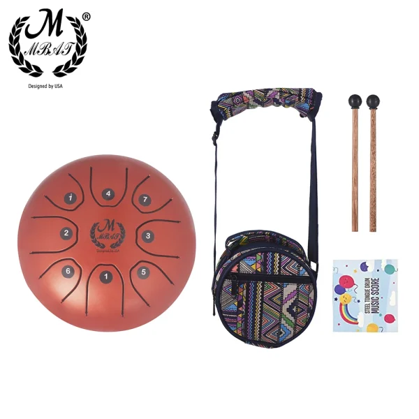 Sf8941adb2eb84184a3a4e51498f06b82B.webp 5.5 Inch Steel Tongue Drum Ethereal Percussion for Yoga Meditation Handpan Tank Drum With Bag Musical Instrument Accessories
